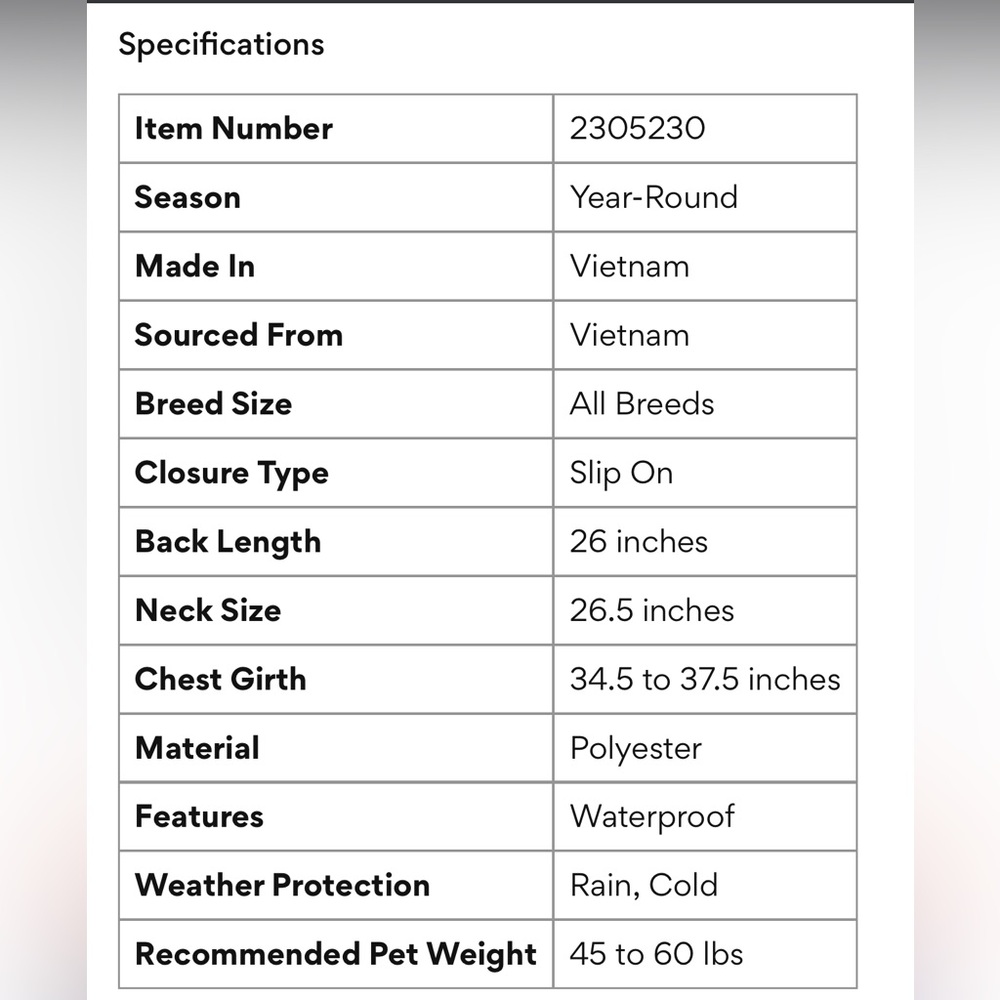 NWT 🐕 WEATHERBEET 18” RIPSTOP WATERPROOF INSULATED REFLECTIVE RAIN/SNOW DOG COAT - Picture 15 of 17